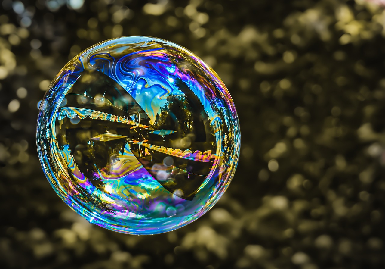 soap bubble, multicoloured, dazzling